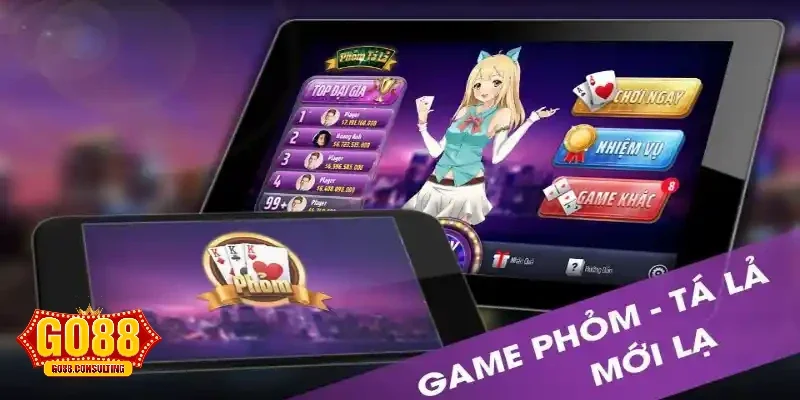 Có thể chơi game bài phỏm tá lả bất cứ khi nào