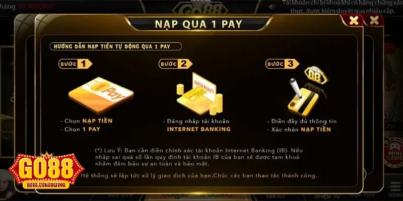 Nạp tiền bằng One Pay