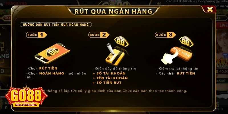 Rút tiền dễ dàng qua ngân hàng